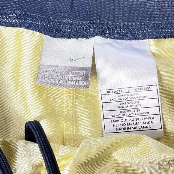 Nike Women's Large 12-14 Running Athletic Shorts Yellow & Navy RN56323 CA05553 - Picture 10 of 10
